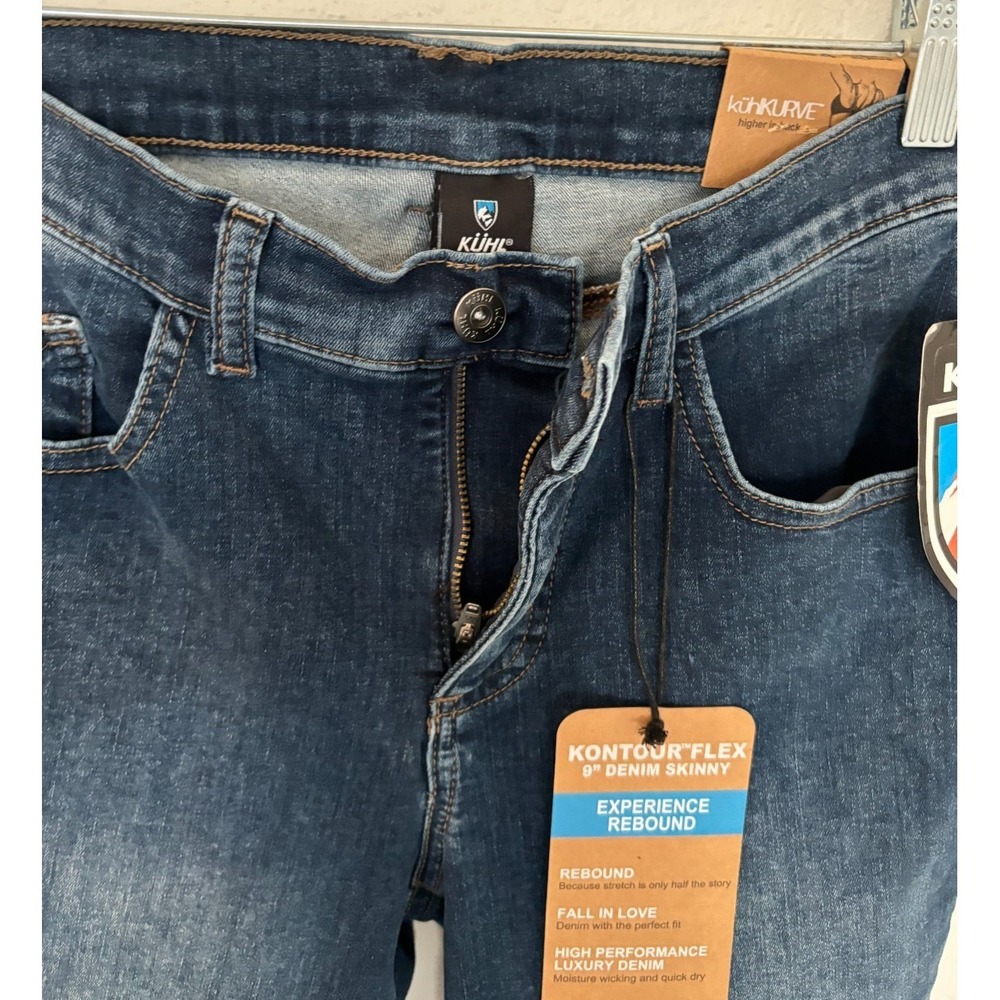 Kuhl Jeans Skinny Kurve Womens 4 Regular Blue Kontour Flex 9" Rise Boot friendly - Picture 8 of 16
